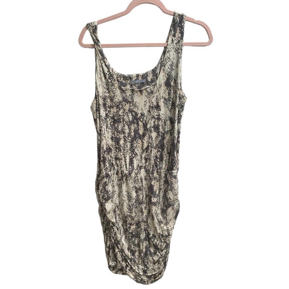 Tart Animal Print fitted Mini Dress, Ruched side, size XL